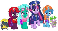 Size: 1864x983 | Tagged: safe, artist:徐詩珮, derpibooru import, fizzlepop berrytwist, glitter drops, grubber, spike, spring rain, tempest shadow, twilight sparkle, twilight sparkle (alicorn), alicorn, unicorn, series:sprglitemplight diary, series:sprglitemplight life jacket days, series:springshadowdrops diary, series:springshadowdrops life jacket days, my little pony: the movie, alternate universe, bisexual, broken horn, chase (paw patrol), clothes, cute, female, glitterbetes, glitterlight, glittershadow, horn, lesbian, lifeguard, lifeguard spring rain, marshall (paw patrol), paw patrol, polyamory, rocky (paw patrol), rubble (paw patrol), shipping, simple background, skye (paw patrol), sprglitemplight, springbetes, springdrops, springlight, springshadow, springshadowdrops, tempestbetes, tempestlight, transparent background, vector, zuma (paw patrol)