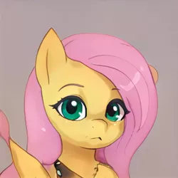 Size: 1024x1024 | Tagged: safe, artist:thisponydoesnotexist, derpibooru import, machine learning generated, pegasus, pony, female, image, jpeg, looking at you, mare, neural network, not fluttershy, simple background, solo, wingding eyes