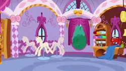 Size: 1280x720 | Tagged: background, carousel boutique, derpibooru import, liminal space, no pony, rarity's bedroom, safe, scenic ponyville, screencap, sisterhooves social