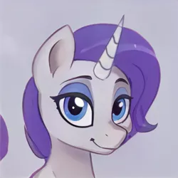 Size: 1024x1024 | Tagged: safe, artist:thisponydoesnotexist, derpibooru import, machine learning generated, pony, unicorn, bust, image, jpeg, neural network, portrait, solo