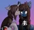 Size: 1441x1266 | Tagged: safe, artist:ilovefraxus, derpibooru import, oc, ponified, ponified:kellin quinn, ponified:oliver sykes, earth pony, pony, undead, unicorn, zombie, zombie pony, blushing, bring me the horizon, clothes, colored blushing, commission, curved horn, disguise, disguised siren, ear fluff, eyebrows visible through hair, eyes closed, fangs, floppy ears, gay, gradient background, horn, kissing, lip piercing, long sleeves, male, piercing, ponified:oliver skyes, shipping, shirt, shocked, signature, sleeping with sirens, surprised, t-shirt, torn ear, ych result