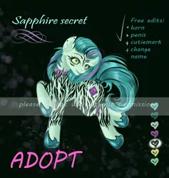 Size: 1423x1500 | Tagged: safe, artist:mdwines, derpibooru import, oc, earth pony, zebra, adoptable, adoption, advertisement, advertising, auction, auction open, cutie mark, female, feral, filly, goth, gothic, gothic lolita, mare, original character do not steal, solo, zebra oc