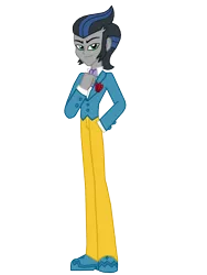 Size: 1200x1600 | Tagged: safe, artist:ferrokiva, derpibooru import, king sombra, equestria girls, equestria girls-ified, good king sombra, hand in pocket, hand on chest, simple background, solo, transparent background