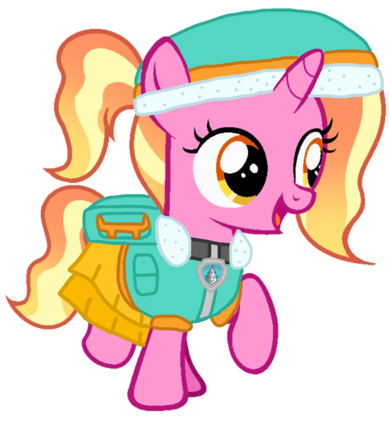 Size: 932x1019 | Tagged: safe, artist:mlptmntdisneykauane, artist:徐詩珮, derpibooru import, edit, luster dawn, pony, unicorn, series:sprglitemplight diary, series:sprglitemplight life jacket days, series:springshadowdrops diary, series:springshadowdrops life jacket days, alternate universe, base used, everest (paw patrol), female, filly, filly luster dawn, paw patrol, simple background, transparent background, younger