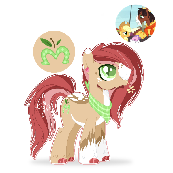 Size: 657x657 | Tagged: safe, artist:6-fingers-lover, derpibooru import, applejack, trouble shoes, oc, oc:lucky hoof, earth pony, pony, male, offspring, parent:applejack, parent:troubleshoes clyde, parents:troublejack, simple background, stallion, transparent background