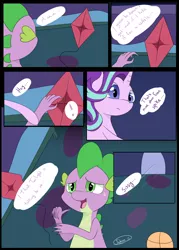 Size: 2160x3019 | Tagged: safe, artist:fabián art, derpibooru import, spike, starlight glimmer, dragon, pony, unicorn