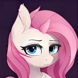 Size: 1024x1024 | Tagged: safe, artist:thisponydoesnotexist, derpibooru import, machine learning generated, oc, pony, bust, female, image, jpeg, looking at you, mare, neural network, not fluttershy, portrait, simple background, solo