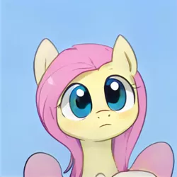 Size: 1024x1024 | Tagged: safe, artist:thisponydoesnotexist, derpibooru import, machine learning generated, pony, bust, female, image, jpeg, mare, neural network, not fluttershy, portrait, simple background, solo