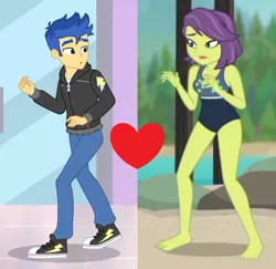 Size: 608x592 | Tagged: safe, derpibooru import, flash sentry, victoria, do it for the ponygram!, equestria girls, equestria girls series, turf war, spoiler:eqg series (season 2), clothes, converse, female, flashtoria, image, male, milf, png, shipping, shipping domino, shoes, straight, swimsuit