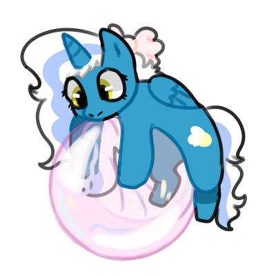 Size: 400x400 | Tagged: alicorn, alicorn oc, artist:koissiel, bow, bubble, derpibooru import, female, hair bow, horn, mare, oc, oc:fleurbelle, safe, simple background, solo, transparent background, unofficial characters only, wings, yellow eyes