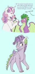 Size: 1906x3961 | Tagged: safe, artist:pastel-charms, derpibooru import, spike, sweetie belle, oc, oc:silver note, dracony, dragon, hybrid, pony, female, interspecies offspring, male, offspring, older, parent:spike, parent:sweetie belle, parents:spikebelle, shipping, spikebelle, straight, winged spike