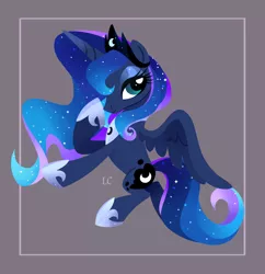 Size: 2353x2435 | Tagged: safe, artist:ingresar, derpibooru import, princess luna, alicorn, pony, crown, ethereal mane, female, high res, jewelry, mare, profile, regalia, solo, starry mane