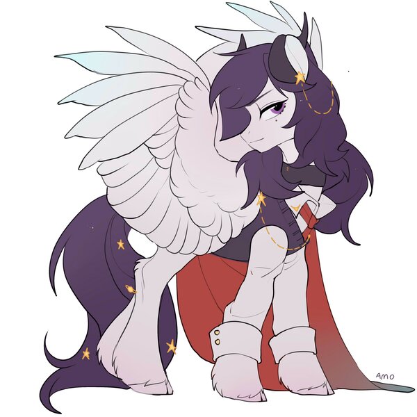 Size: 2048x2048 | Tagged: safe, artist:amo, derpibooru import, oc, unofficial characters only, pegasus, pony, clothes, simple background, solo, unshorn fetlocks, white background