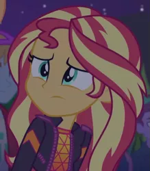 Size: 459x525 | Tagged: safe, derpibooru import, screencap, sunset shimmer, equestria girls, equestria girls series, the last drop, spoiler:eqg series (season 2), cropped, female, solo, solo focus