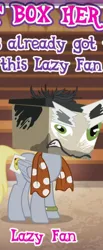 Size: 360x872 | Tagged: safe, derpibooru import, screencap, derpy hooves, doctor caballeron, pegasus, pony, stranger than fan fiction, clothes, cosplay, costume, cropped, gameloft, meme, solo, wow! glimmer