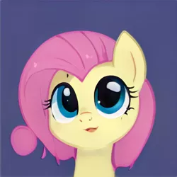 Size: 1024x1024 | Tagged: safe, artist:thisponydoesnotexist, derpibooru import, machine learning generated, pony, bust, female, image, jpeg, mare, neural network, not fluttershy, portrait, simple background, solo