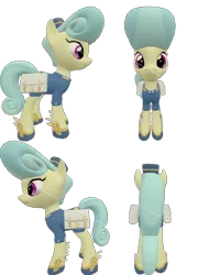 Size: 488x678 | Tagged: safe, artist:topsangtheman, derpibooru import, cinnabar, golden hooves, quicksilver, earth pony, pony, 3d, looking at you, reference sheet, sfm pony, simple background, solo, source filmmaker, transparent background