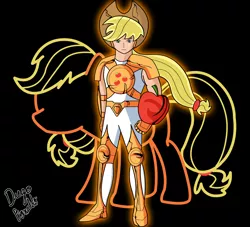 Size: 3400x3081 | Tagged: applejack, applejack (male), armor, derpibooru import, human, humanized, parody, rule 63, safe, saint seiya, solo