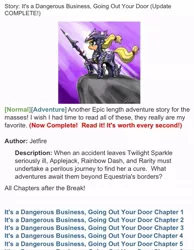 Size: 640x824 | Tagged: safe, derpibooru import, applejack, earth pony, pony, equestria daily, fanfic, fanfic:it's a dangerous business going out your door, armor, fanfic art, female, mare, text