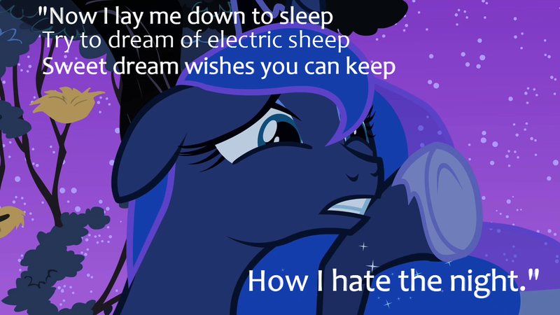 Size: 1280x720 | Tagged: derpibooru import, hitchhiker's guide to the galaxy, marvin the paranoid android, princess luna, quote, safe, screencap, text