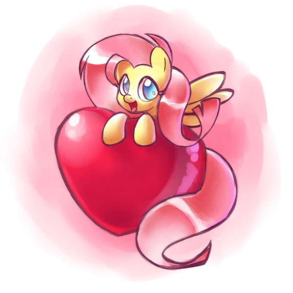 Size: 1200x1200 | Tagged: artist:gachucho, derpibooru import, fluttershy, heart, holiday, safe, solo, valentine's day