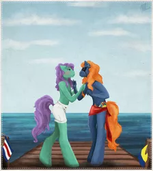 Size: 650x725 | Tagged: anthro, artist:cosmicunicorn, barnacle, derpibooru import, g1, gay, male, safe, salty (g1), shipping