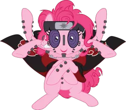 Size: 3393x2978 | Tagged: safe, artist:macethebarrowslord, derpibooru import, pinkie pie, ponified, pony, akatsuki, asura path, multiple arms, multiple faces, mutant, naruto, not salmon, pain, pain (naruto), wat, what has science done