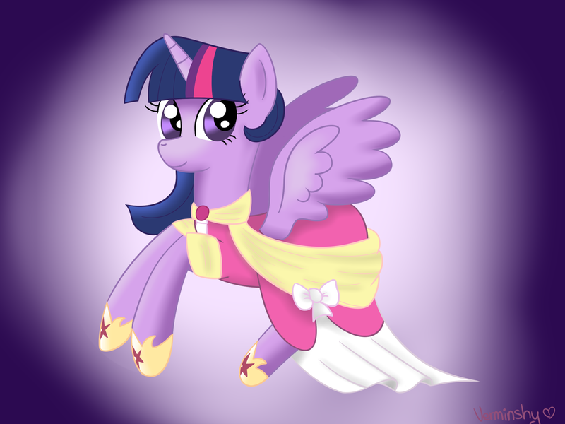 Size: 2000x1500 | Tagged: alicorn, artist:verminshy, clothes, derpibooru import, dress, magical mystery cure, princess, safe, solo, twilight sparkle, twilight sparkle (alicorn)