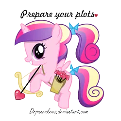 Size: 4000x4018 | Tagged: alicorn, arrow, artist:drpancakees, bow, bow and arrow, bow (weapon), cupid, derpibooru import, female, filly, grin, princess cadance, princess of love, smiling, solo, suggestive, weapon