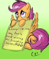 Size: 1024x1229 | Tagged: artist:cursedpie, crying, derpibooru import, homeless, orphan, safe, scootaloo