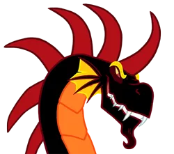 Size: 600x531 | Tagged: antagonist, artist:queencold, black dragon, derpibooru import, dragon, dragon oc, evil, evil grin, grin, male, oc, oc:cimmerian, oc villain, safe, simple background, smiling, transparent background, unofficial characters only