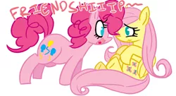 Size: 1016x551 | Tagged: artist:kitty-kitty-koneko, derpibooru import, fluttershy, pinkie pie, safe