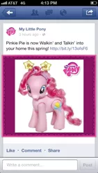 Size: 640x1136 | Tagged: derpibooru import, facebook, pinkie pie, safe, toy, walkin' talkin' pinkie pie