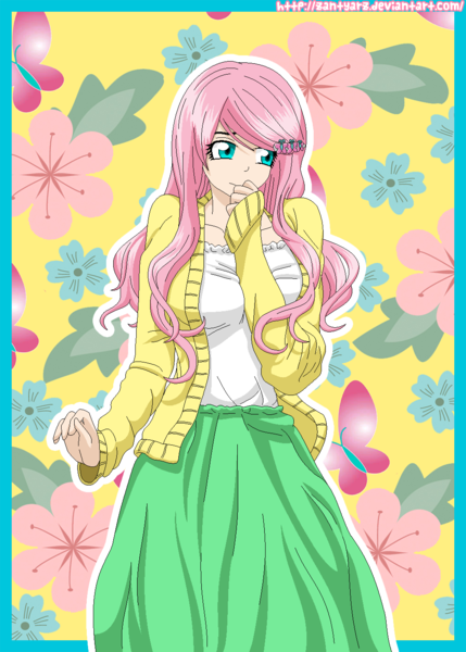 Size: 1000x1400 | Tagged: safe, artist:zantyarz, derpibooru import, fluttershy, bat pony, human, breasts, busty fluttershy, clothes, female, flutterbat, humanized, long skirt, pixel art, race swap, skirt, solo, sweater, sweatershy