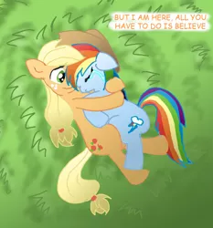 Size: 1050x1128 | Tagged: safe, artist:death-is-death, derpibooru import, applejack, rainbow dash, fanfic, appledash, crying, female, hat, lesbian, shipping