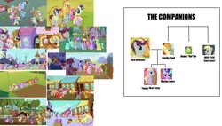 Size: 3032x1724 | Tagged: safe, derpibooru import, amethyst star, carrot top, derpy hooves, dinky hooves, doctor whooves, golden harvest, noi, sea swirl, seafoam, time turner, pegasus, pony, doctor who, female, headcanon, logic, mare, river song, rose tyler