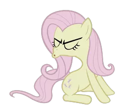 Size: 1000x900 | Tagged: artist:relaxingonthemoon, derpibooru import, discorded, fluttershy, safe, simple background, svg, .svg available, transparent background, vector, wingless