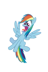 Size: 200x300 | Tagged: safe, artist:relaxingonthemoon, derpibooru import, rainbow dash, pegasus, pony, .svg available, open mouth, reaction image, screaming, simple background, solo, spread wings, surprised, svg, transparent background, vector, wings