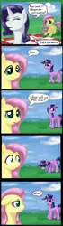 Size: 405x1438 | Tagged: artist:angerelic, comic, derpibooru import, edit, fluttershy, grass, grazing, herbivore, horses doing horse things, rarity, safe, twilight sparkle