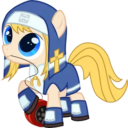 Size: 6150x6146 | Tagged: safe, artist:silveralchemistpony, derpibooru import, ponified, pony, absurd resolution, bridget, guilty gear, it's a trap, male, simple background, solo, transparent background, trap, vector, yo-yo