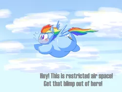 Size: 1280x960 | Tagged: artist:secretgoombaman12345, ask, ask chubby diamond, derpibooru import, fat, flying, large butt, obese, rainblob dash, rainbow dash, safe, tumblr