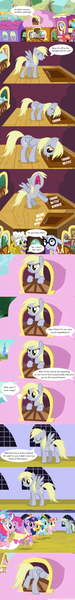 Size: 509x4048 | Tagged: safe, artist:stonebolt, derpibooru import, derpy hooves, pegasus, pony, season 3, butt, comic, female, friendship express, mare, plot, scrunchy face