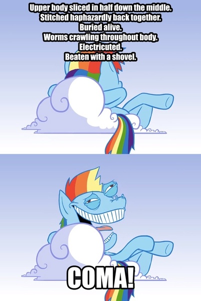 Size: 534x800 | Tagged: cloud, derpibooru import, dress.mov, grin, .mov, rainbow dash, safe, smiling, swag.mov