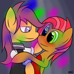 Size: 1280x1280 | Tagged: artist:nigma, babscoot, babs seed, derpibooru import, female, lesbian, lesboloo, safe, scootaloo, shipping