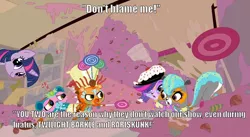 Size: 840x460 | Tagged: barely pony related, caption, derpibooru import, faic, image macro, littlest pet shop, meta, pepper clark, russell ferguson, safe, skunk, smirk, sunil nevla, text, twiface, twilight sparkle, wrong neighborhood, zoe trent