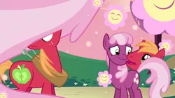 Size: 1280x720 | Tagged: safe, artist:capnpea, derpibooru import, edit, edited screencap, screencap, big macintosh, cheerilee, earth pony, pony, hearts and hooves day (episode), fimbriae, hearts and hooves day, male, not salmon, now you're thinking with portals, portal, stallion, wat