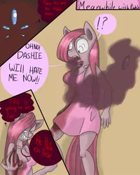 Size: 800x1000 | Tagged: anthro, artist:reneesdetermination, breasts, comic, comic:stone cold, derpibooru import, grimdark, pinkamena diane pie, pinkie pie, stone cold