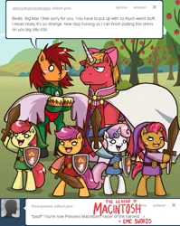 Size: 623x783 | Tagged: alicorn, alicornified, apple bloom, artist:redhotkick, babs seed, big macintosh, cutie mark crusaders, derpibooru import, link, nintendo, princess big mac, princess zelda, race swap, safe, scootaloo, sweetie belle, the legend of zelda, the legend of zelda: four swords, the legend of zelda: four swords adventures, tingle