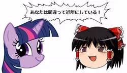 Size: 600x345 | Tagged: derpibooru import, disembodied head, faic, japanese, safe, smirk, touhou, twiface, twilight sparkle, wrong neighborhood, yukkuri