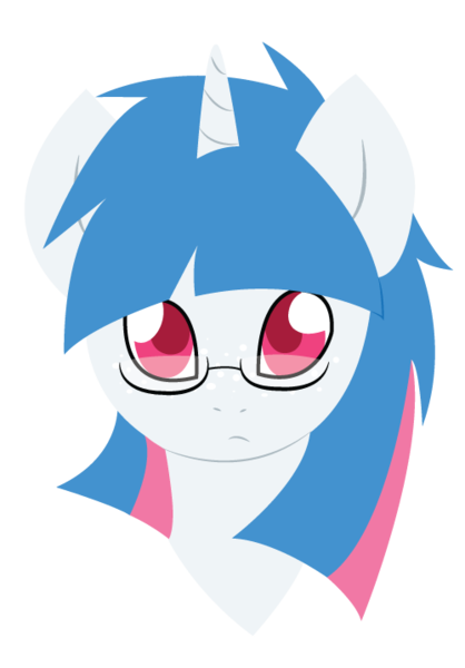 Size: 500x717 | Tagged: artist:kimmorz, derpibooru import, female, filly, glasses, oc, oc:shear luck, safe, solo, unofficial characters only